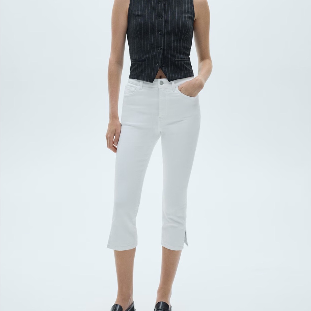 Mango Women's White Capris